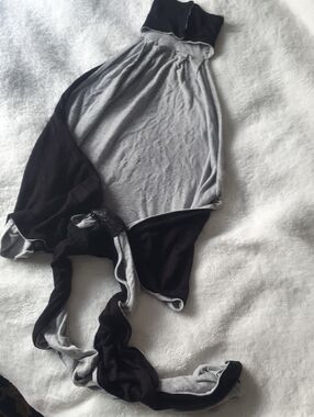 Black & Gray Reversible Halter Top